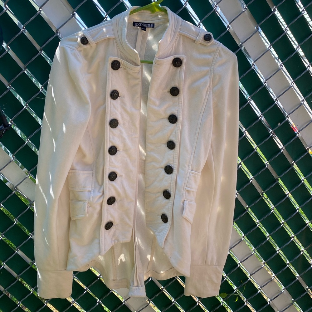 Express Off White Military Sweater Size X Small